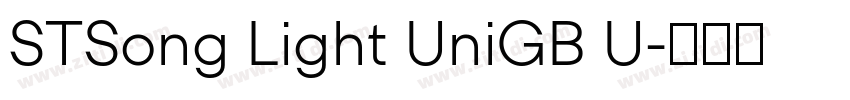 STSong Light UniGB U字体转换